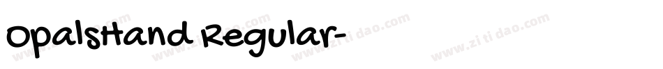 OpalsHand Regular字体转换